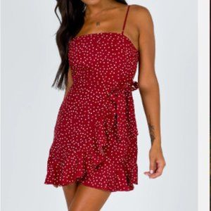 Princess Polly Mini Wrap Dress Polka Dot